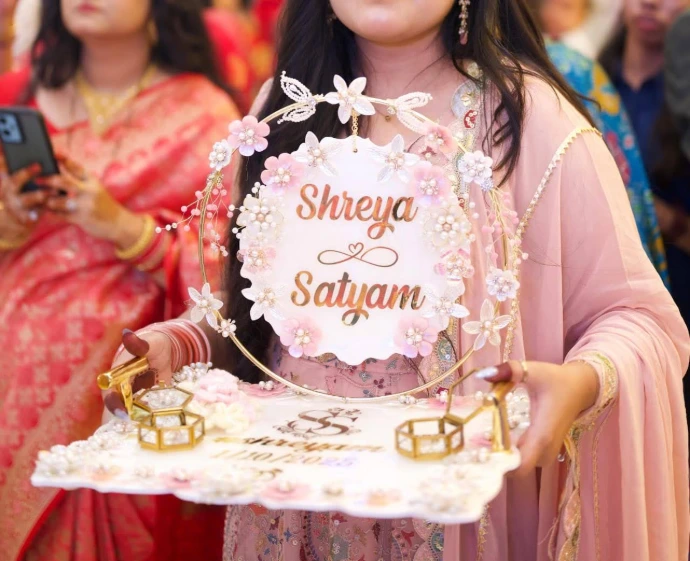 Customized Ring Platter in Pink