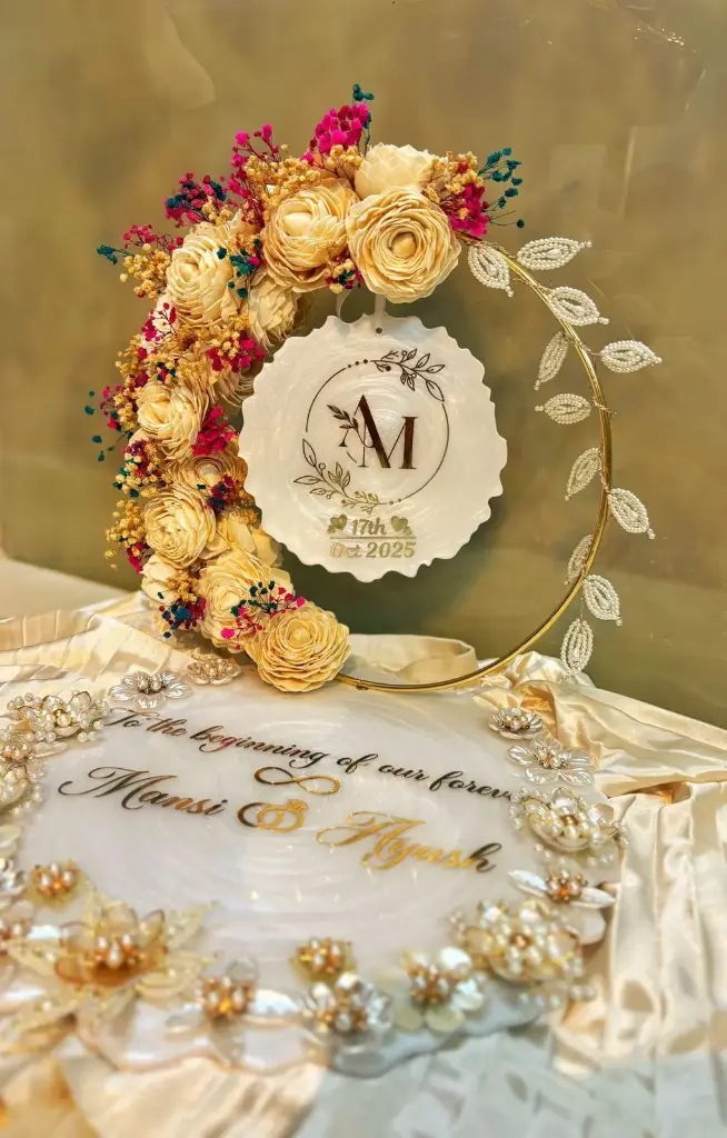 Ring Platter - Dry Flowers