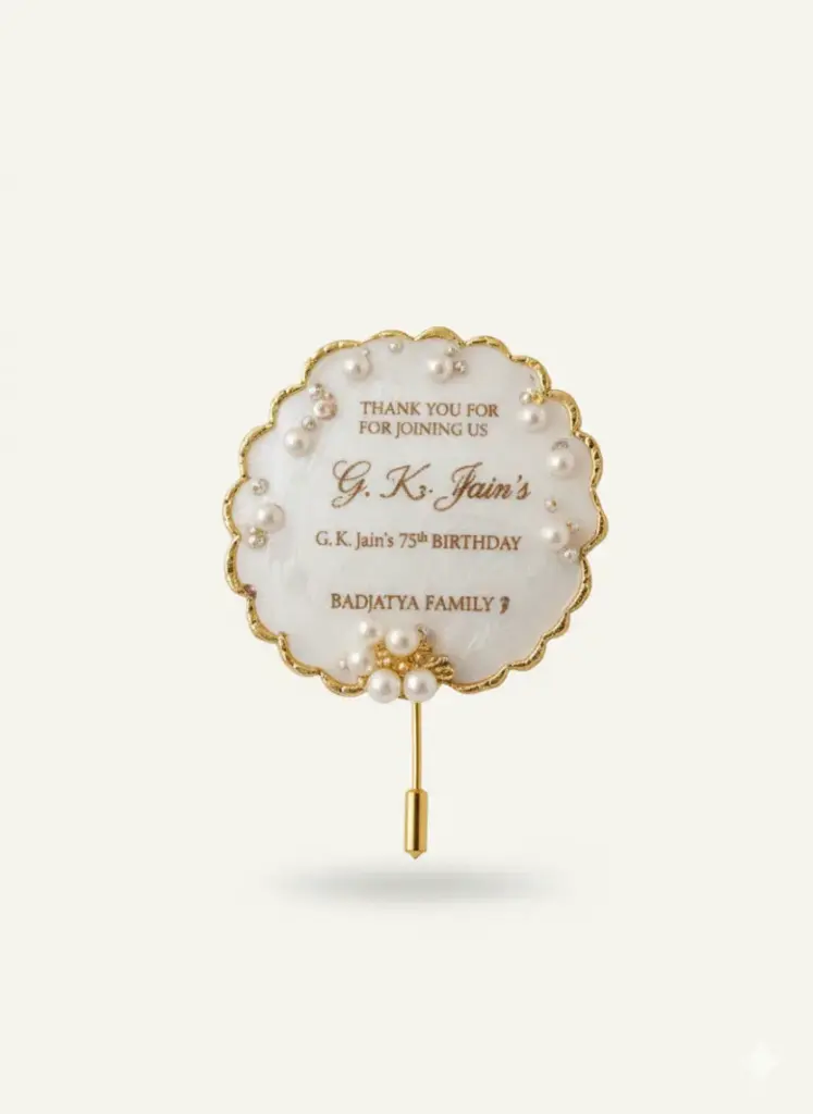 Personalized 'Forever & Always' Wedding Brooch Pin
